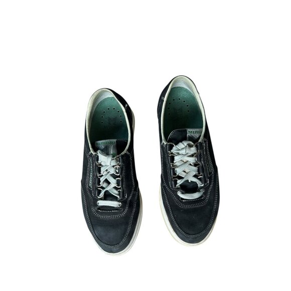 Memphisto Women's Sneaker Black Leather Suede Feel Size 7.5 Walking Shoe - Picture 3 of 16